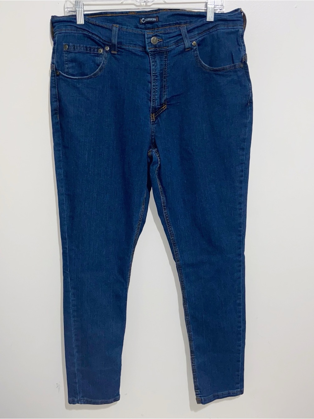 Origin Maine Jeans Mens 32x28 Delta 68 Medium Wash USA Stretch Taper Workwear